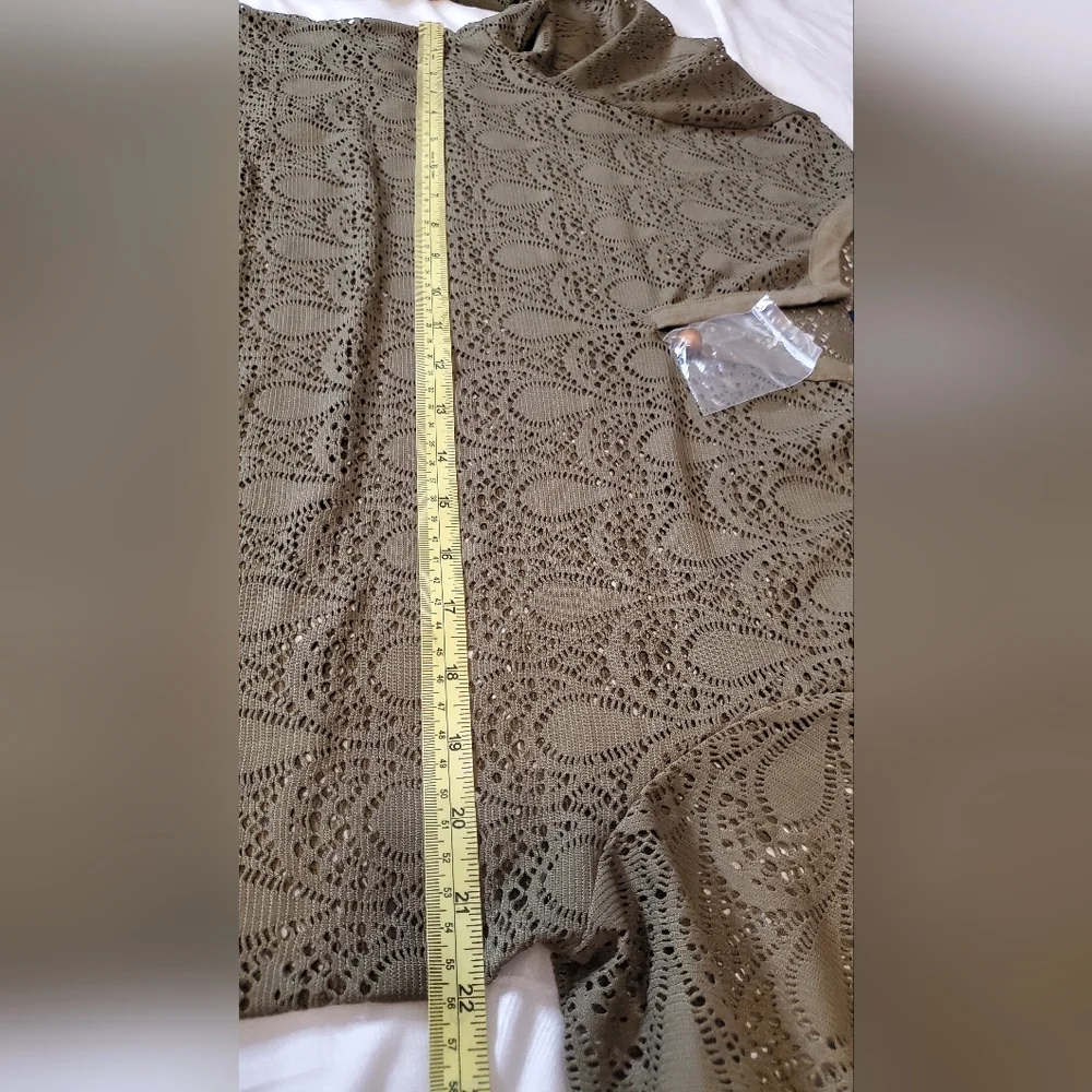 NWOT D&Co. Beach Olive Lace Swim Cover Up Size:M